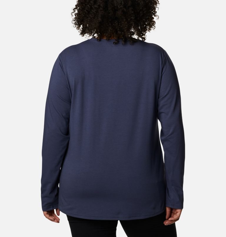 Women's Columbia Sun Trek Long Sleeve T Shirts Navy | Plus Size CA-QC8A0